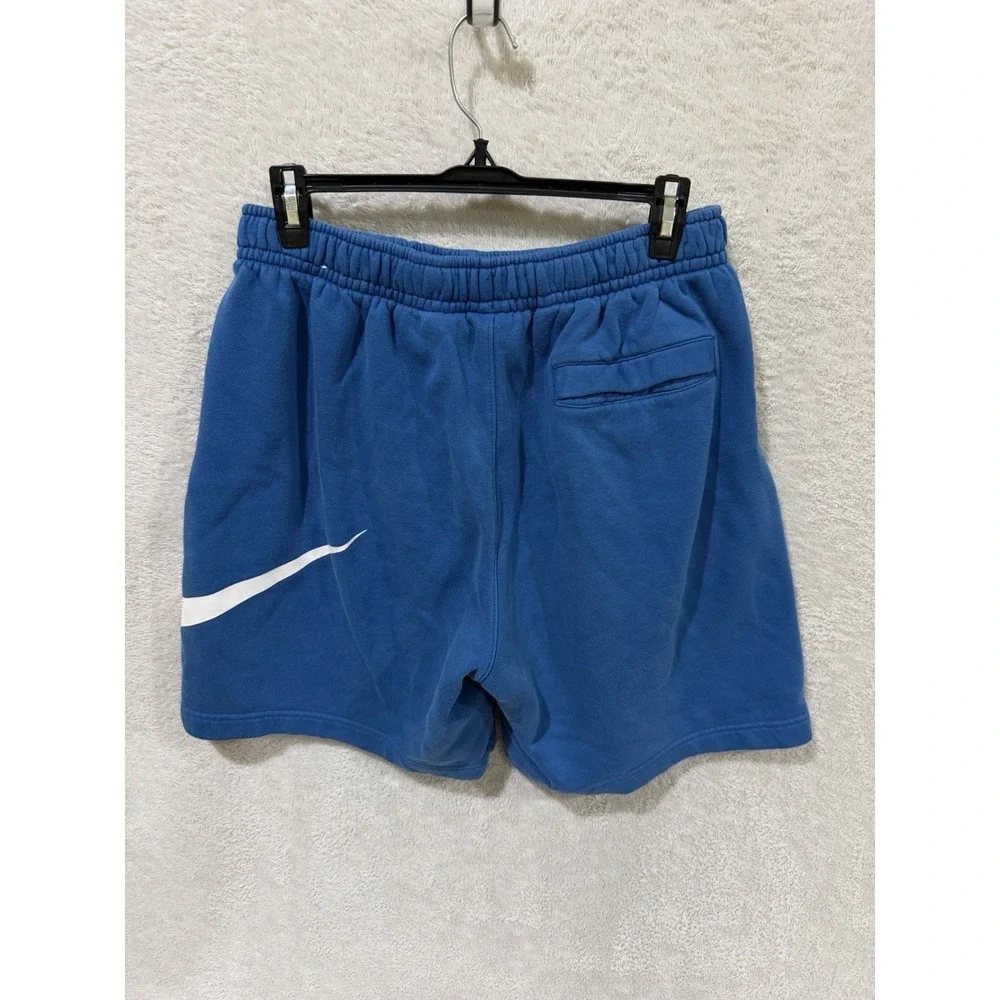 Nike Mens Fleece Club Sweat Shorts Blue Athleisure Lounge Large Workout Gym